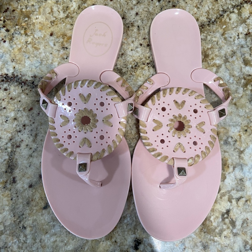 Jack Rogers toddler girl sandals size 8 
New with original wrapping no box